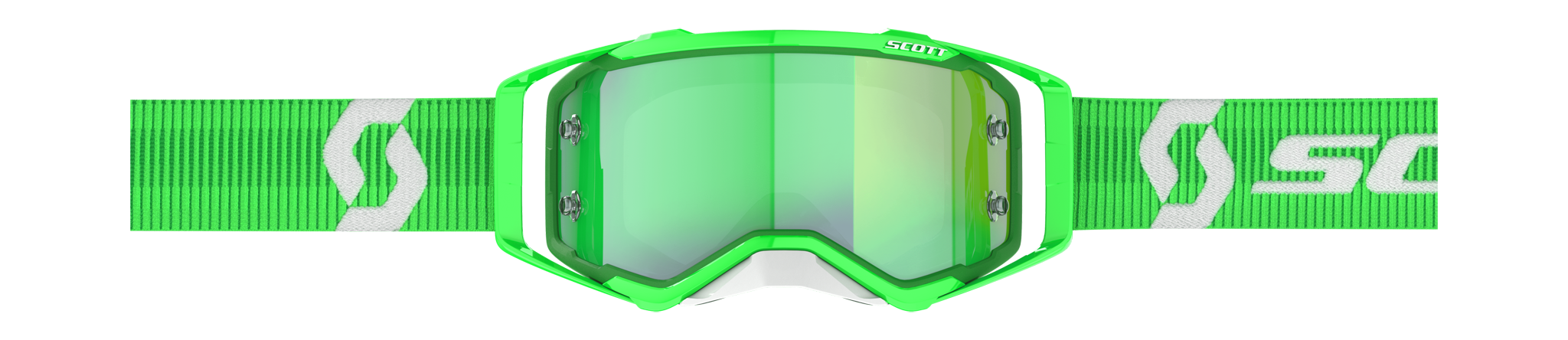 Scott Motocross Goggle Prospect - Green / White - Mirror Green