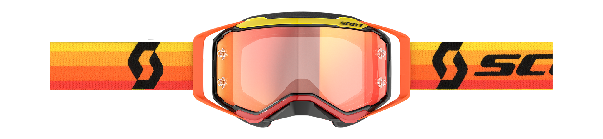 Scott Motocross Goggle Prospect - Orange / Yellow - Mirror Orange