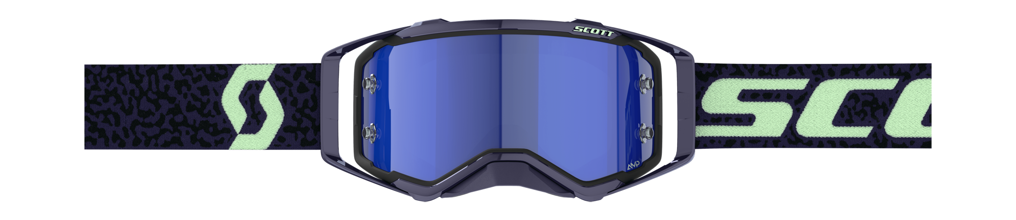 Scott Motocross Goggle Prospect - Purple / Mint Green - Amplifier Mirror Blue