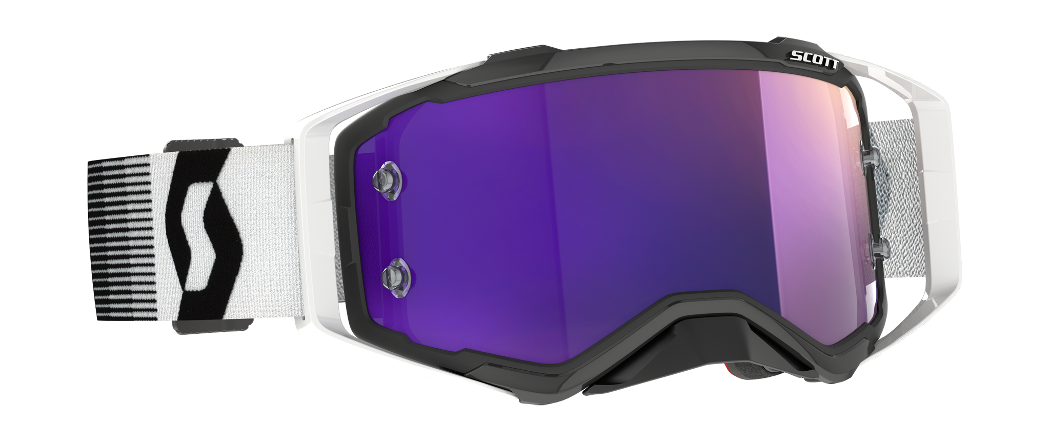 Scott Motocross Goggle Prospect Premium - Black / White - Mirror Purple