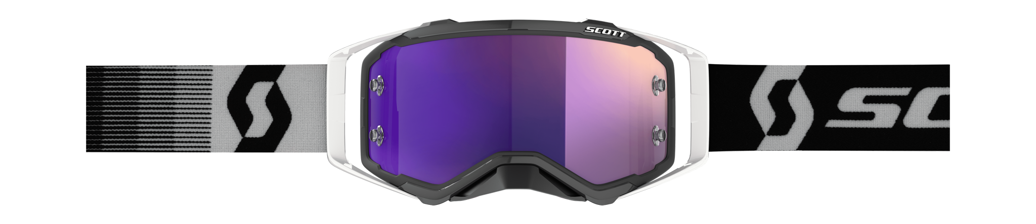 Scott Motocross Goggle Prospect Premium - Black / White - Mirror Purple