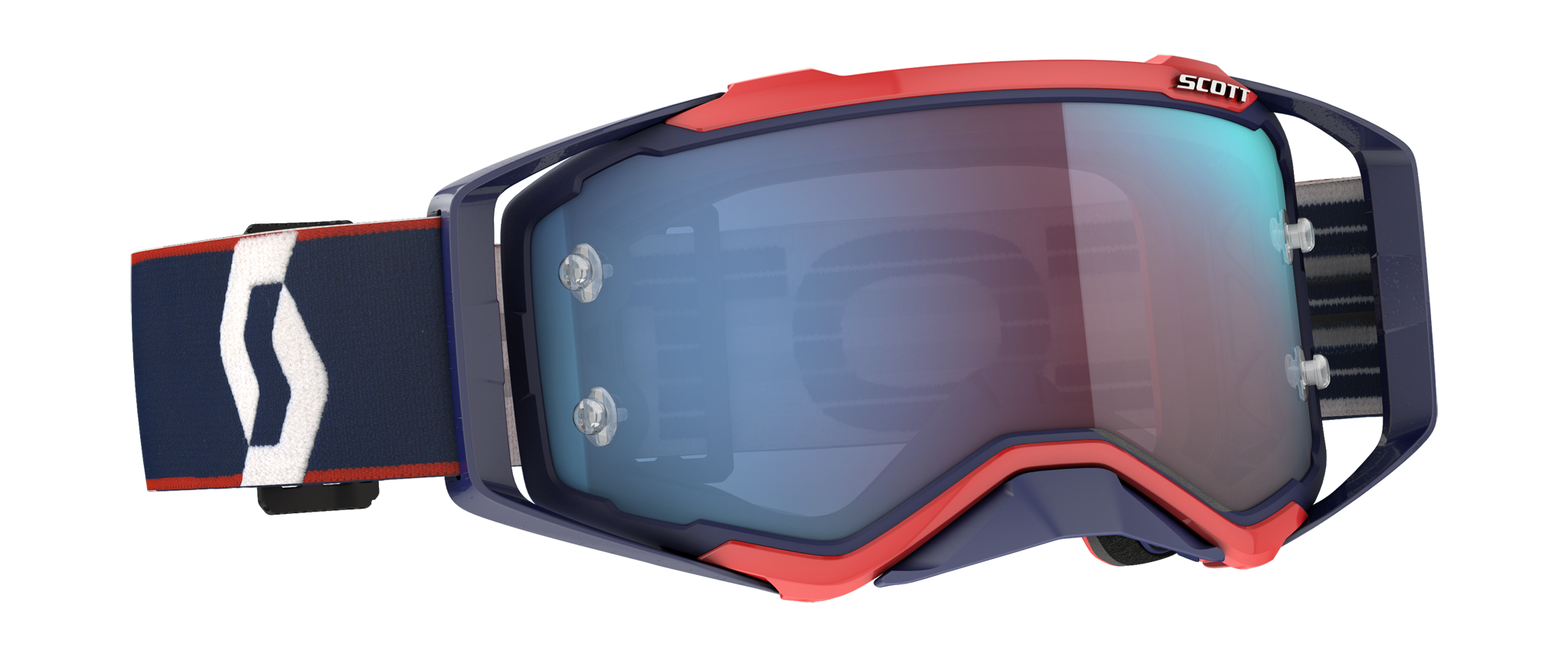 Scott Motocross Goggle Prospect Retro - Blue / Red - Mirror Electric Blue