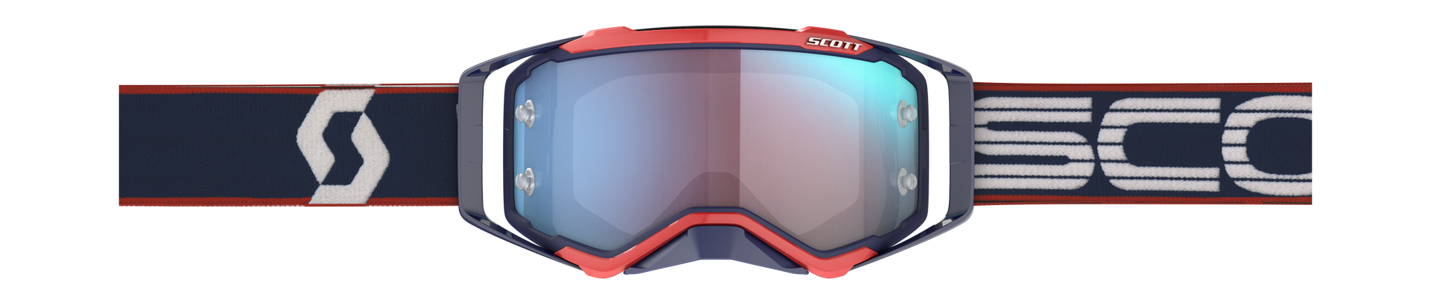 Scott Motocross Goggle Prospect Retro - Blue / Red - Mirror Electric Blue