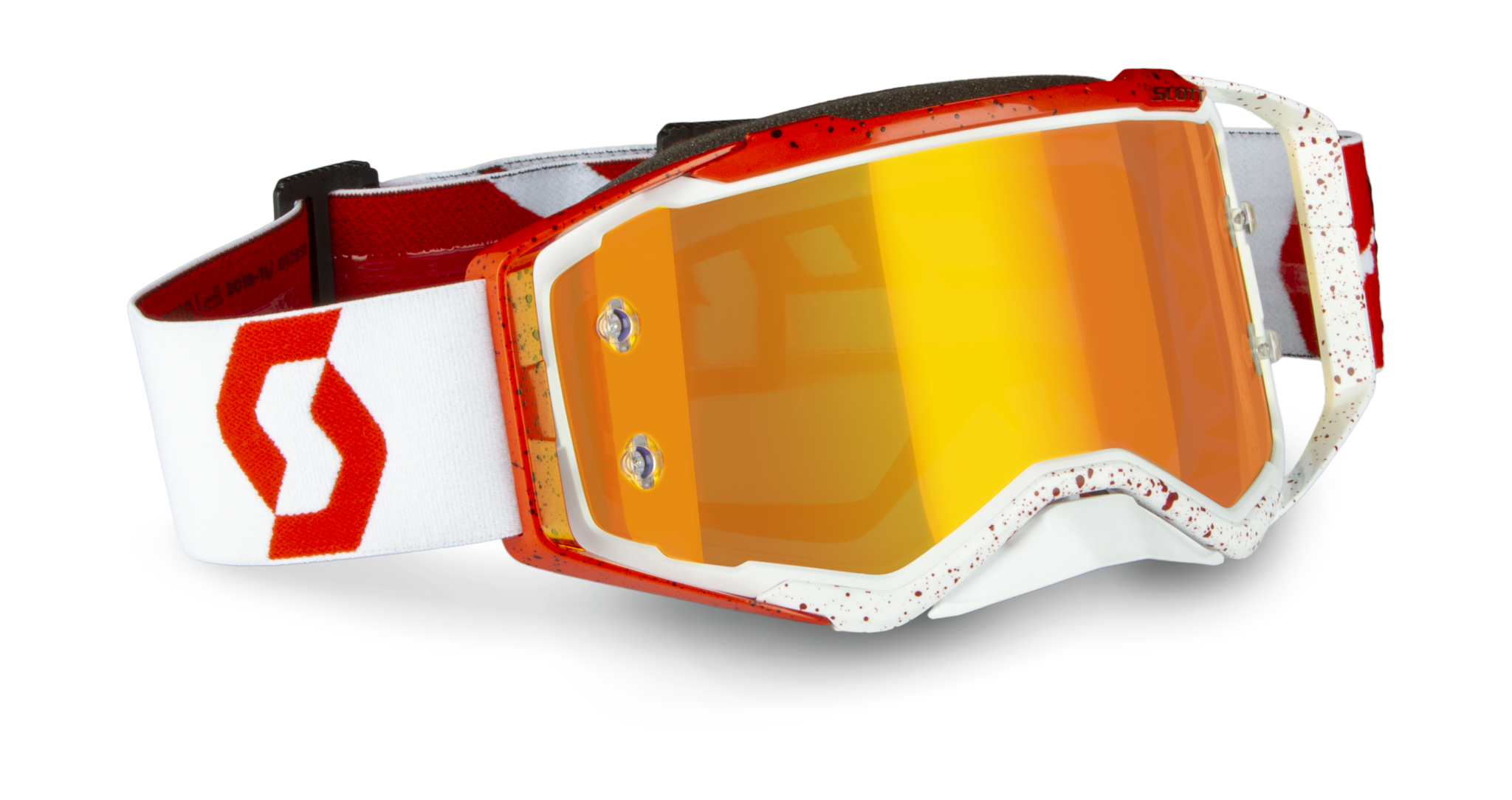 Scott Motocross Goggle Prospect - Red / White - Mirror Orange