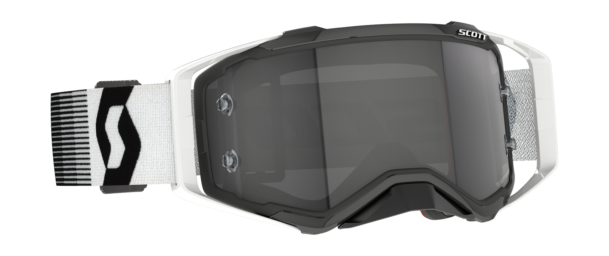 Scott Motocross Goggle Prospect Sand Dust Premium - Black / White - Light Sensitive Grey