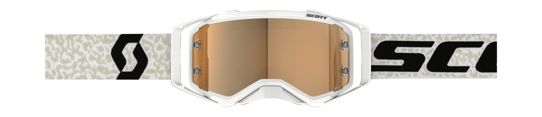 Scott Motocross Goggle Prospect - White / Black - Amplifier Mirror Gold