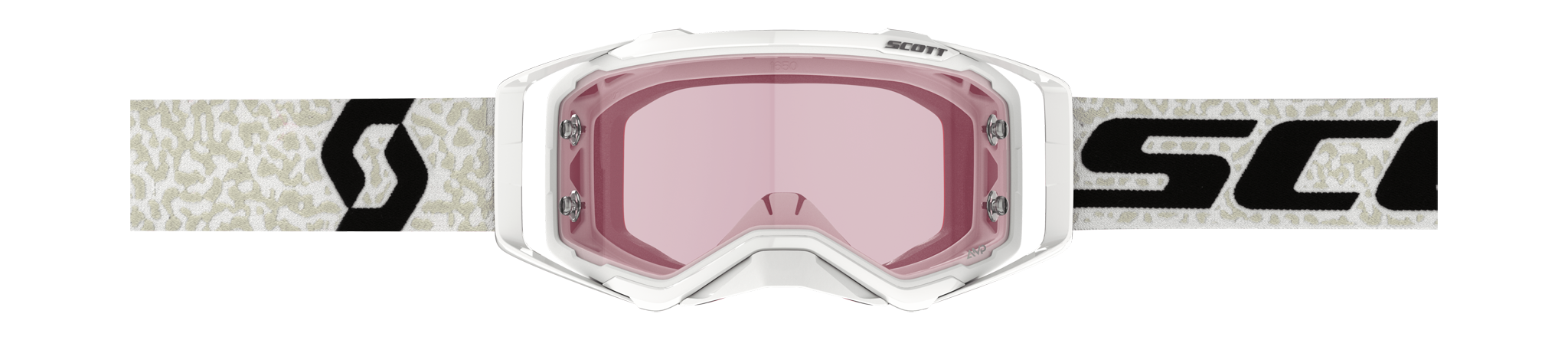 Scott Motocross Goggle Prospect - White / Black - Amplifier Mirror Rose