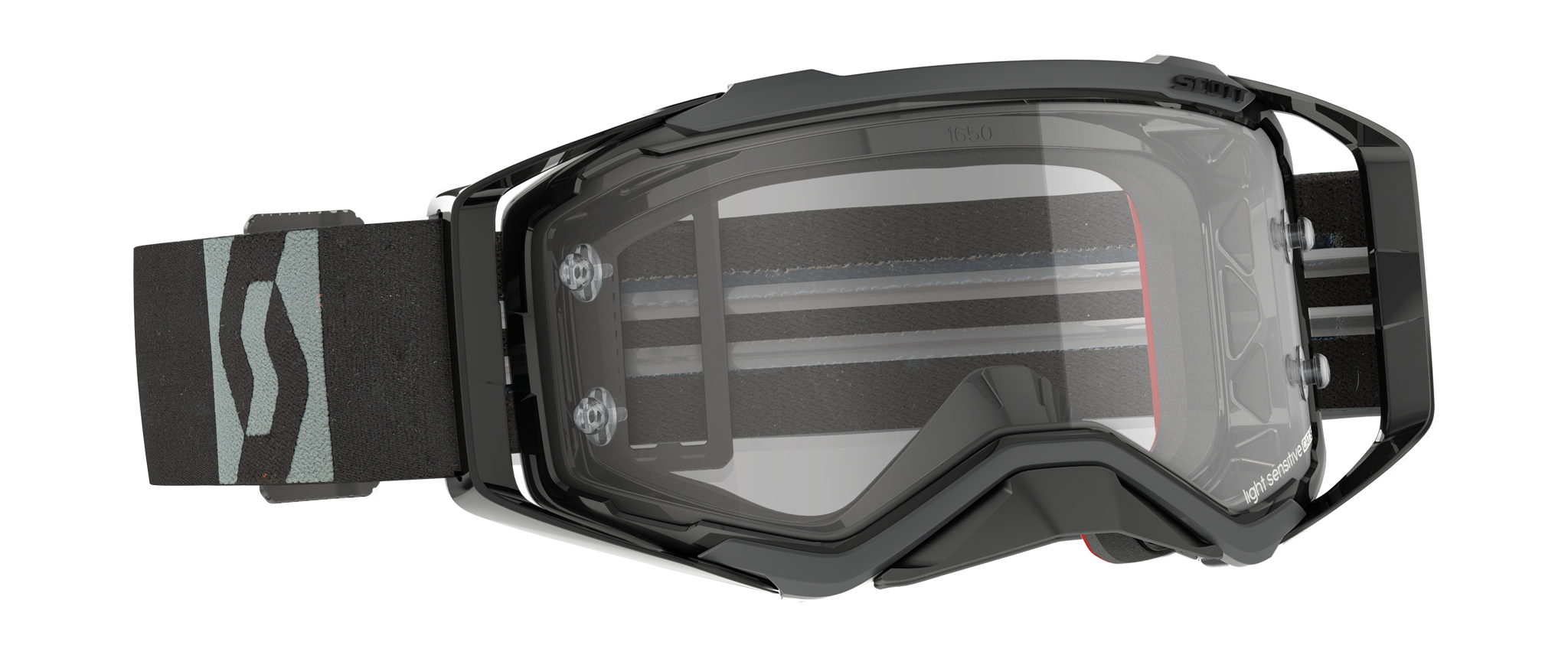 Scott Motocross Goggle Prospect - Black / Grey - Light Sensitive Grey