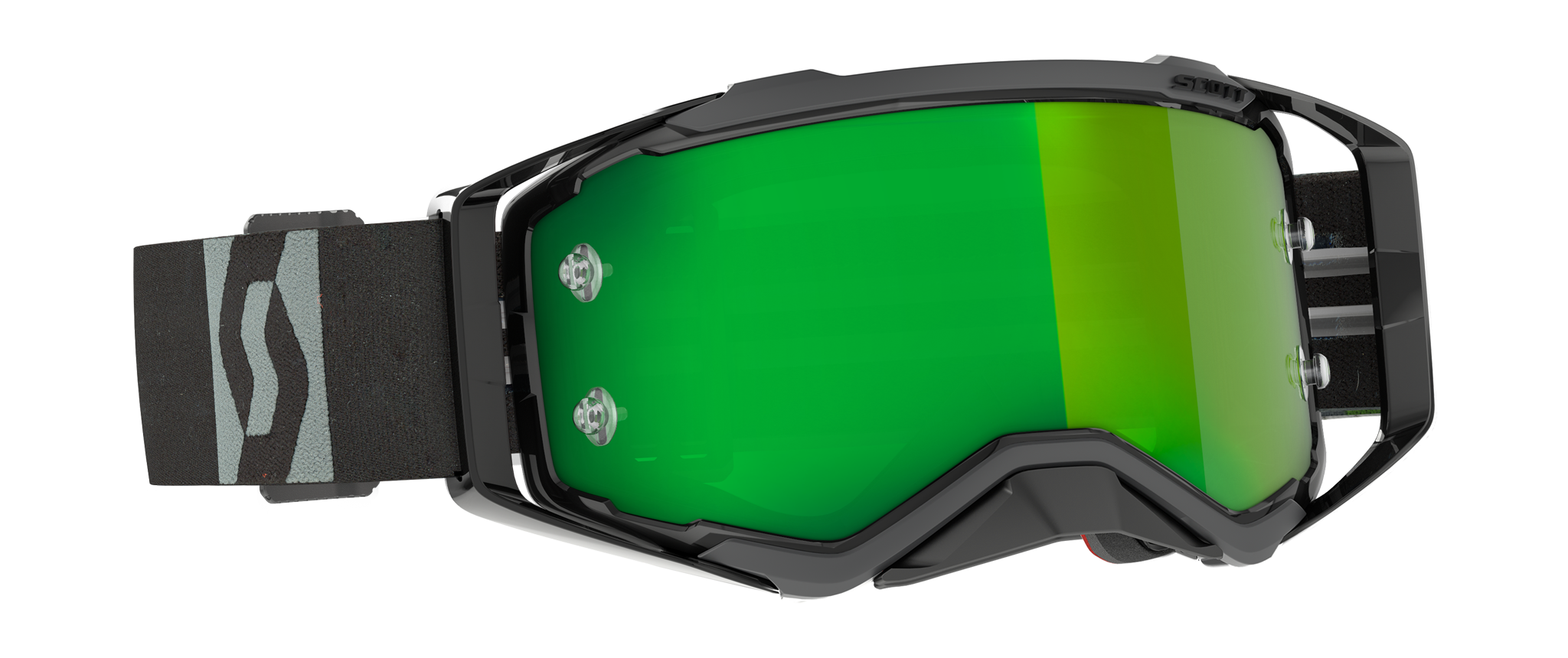 Scott Motocross Goggle Prospect - Black / Grey - Mirror Green