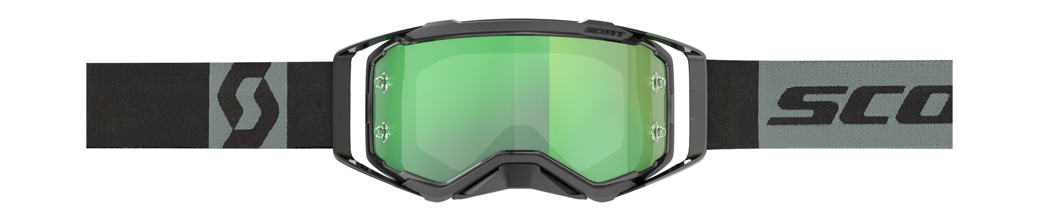 Scott Motocross Goggle Prospect - Black / Grey - Mirror Green