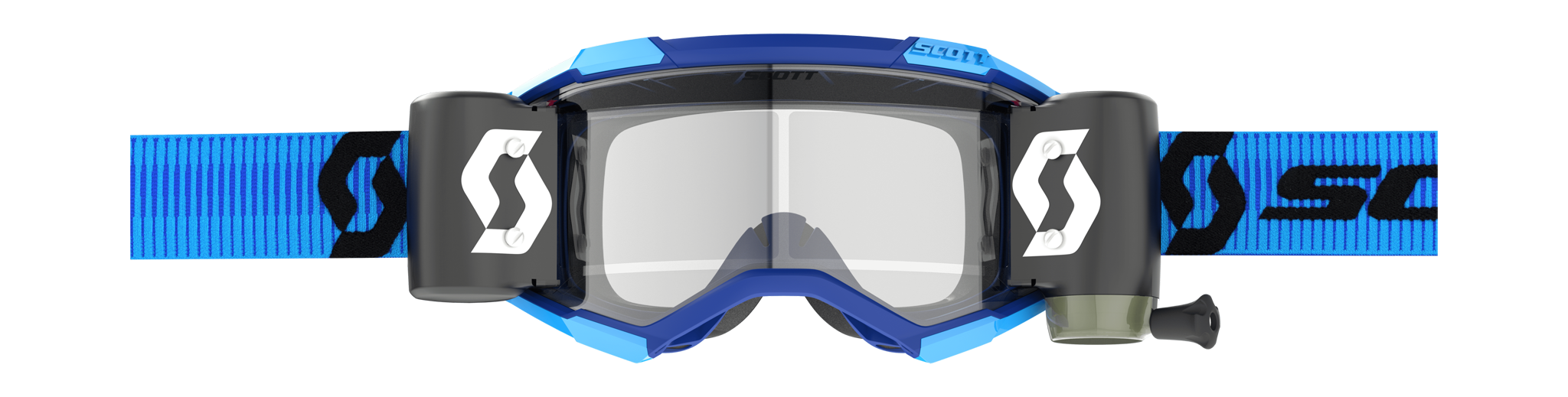 Scott Motocross Goggle Roll-Off Fury WFS - Blue / Black - Clear