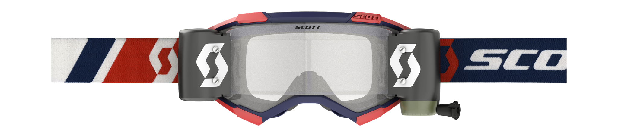 Scott Motocross Goggle Roll-Off Fury WFS - Red / Blue - Clear