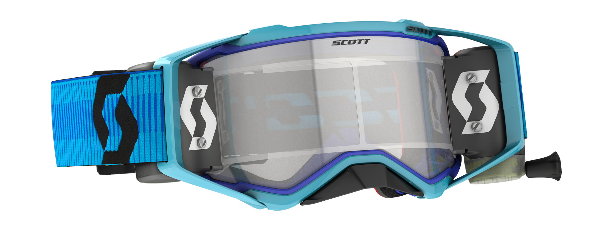 Scott Motocross Goggle Roll-Off Prospect WFS - Blue / Black - Clear