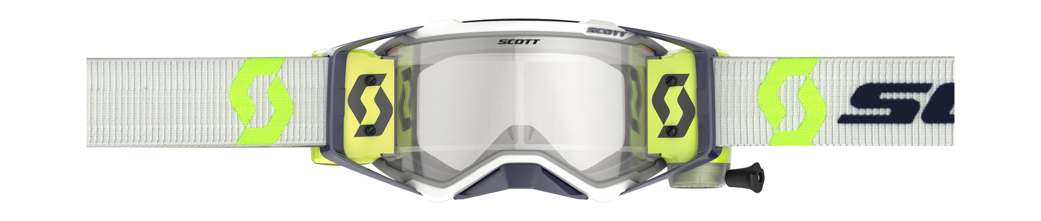Scott Motocross Goggle Roll-Off Prospect WFS - Grey / Yellow - Clear