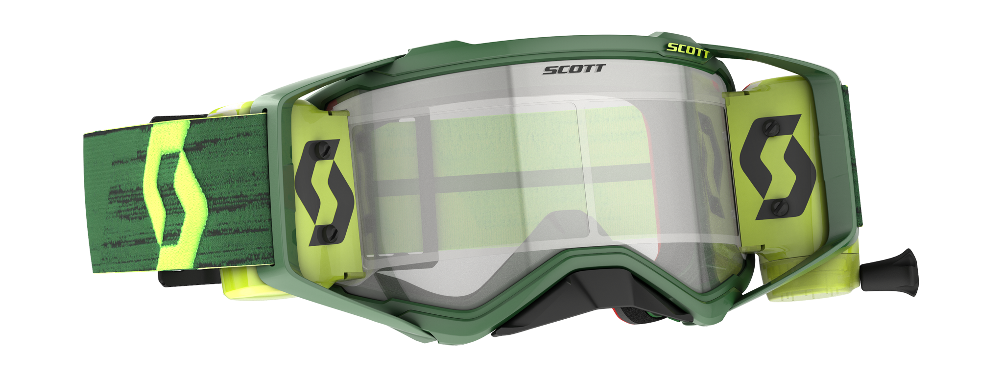 Scott Motocross Goggle Roll-Off Prospect WFS - Green / Yellow - Clear