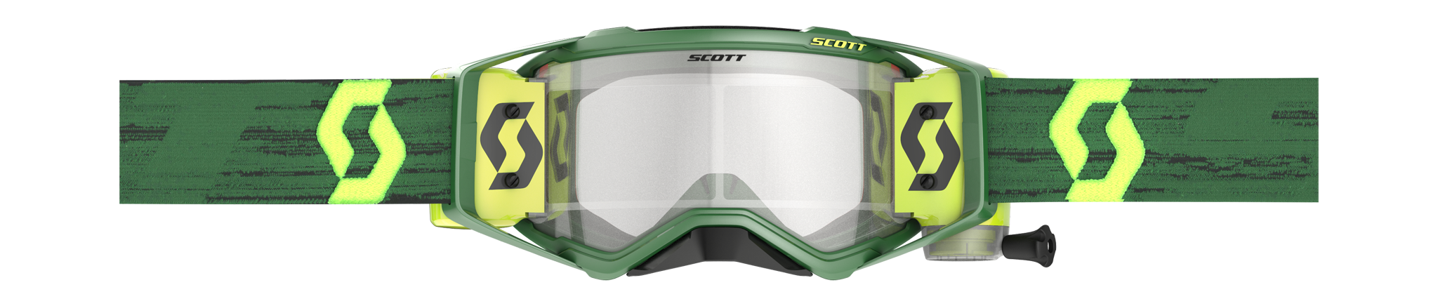 Scott Motocross Goggle Roll-Off Prospect WFS - Green / Yellow - Clear