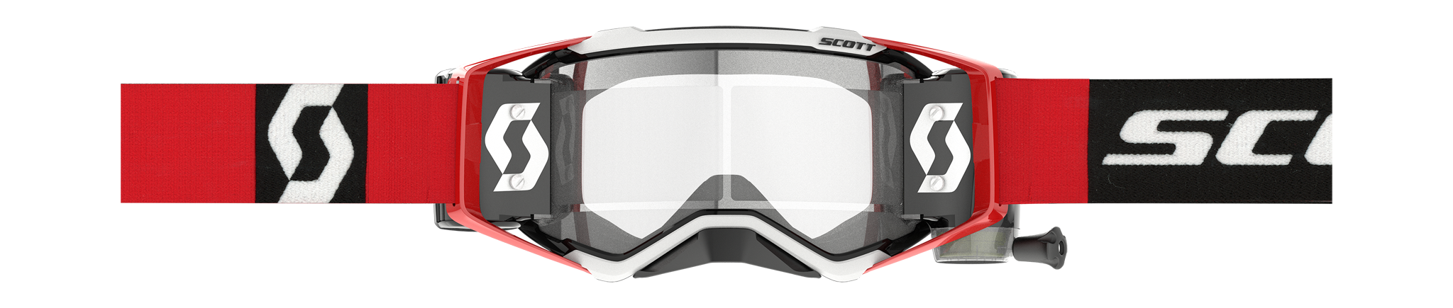 Scott Motocross Goggle Roll-Off Prospect WFS - Red / Black - Clear