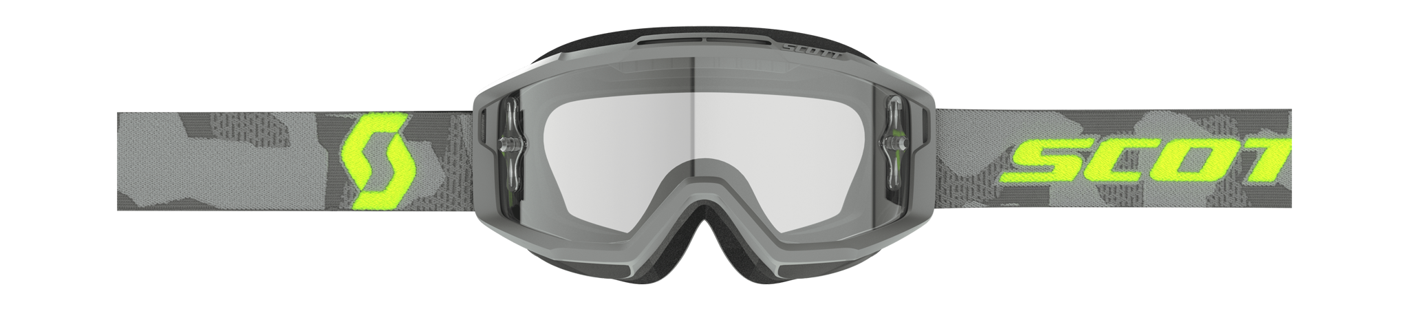 Scott Motocross Goggle Split OTG - Grey / Neon Yellow - Clear