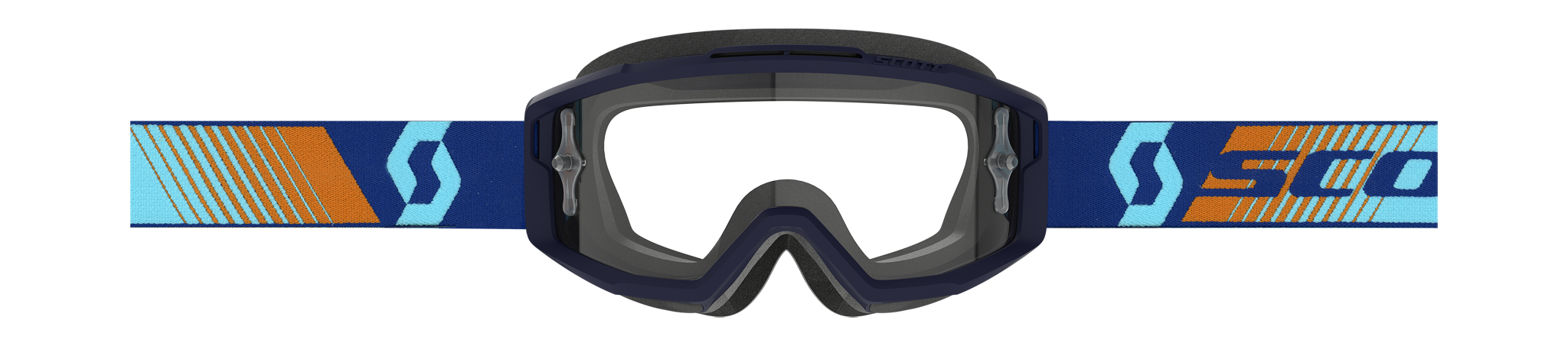 Scott Motocross Goggle Split OTG - Royal Blue / Orange - Clear