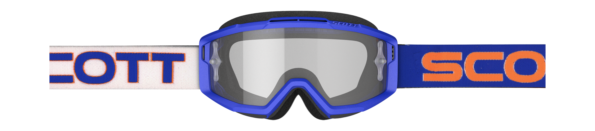 Scott Motocross Goggle Split OTG - White / Blue - Clear