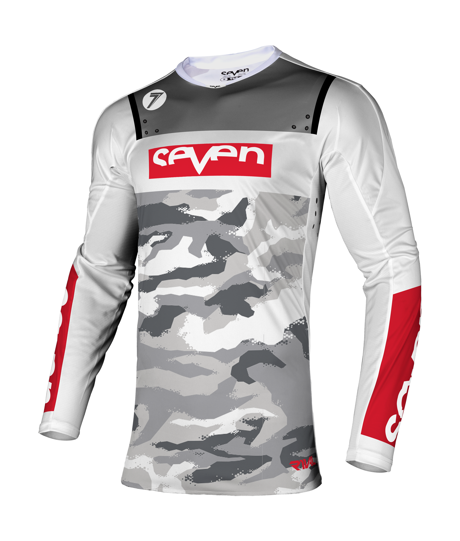 Seven Motocross Jersey Rival Barrack - White