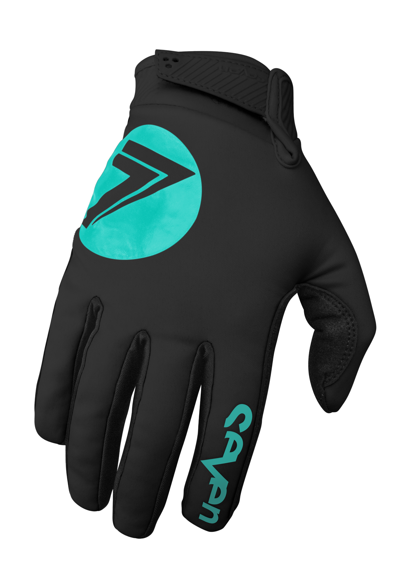 Seven Motocross Gloves Winter Zero CW - Black / Aqua