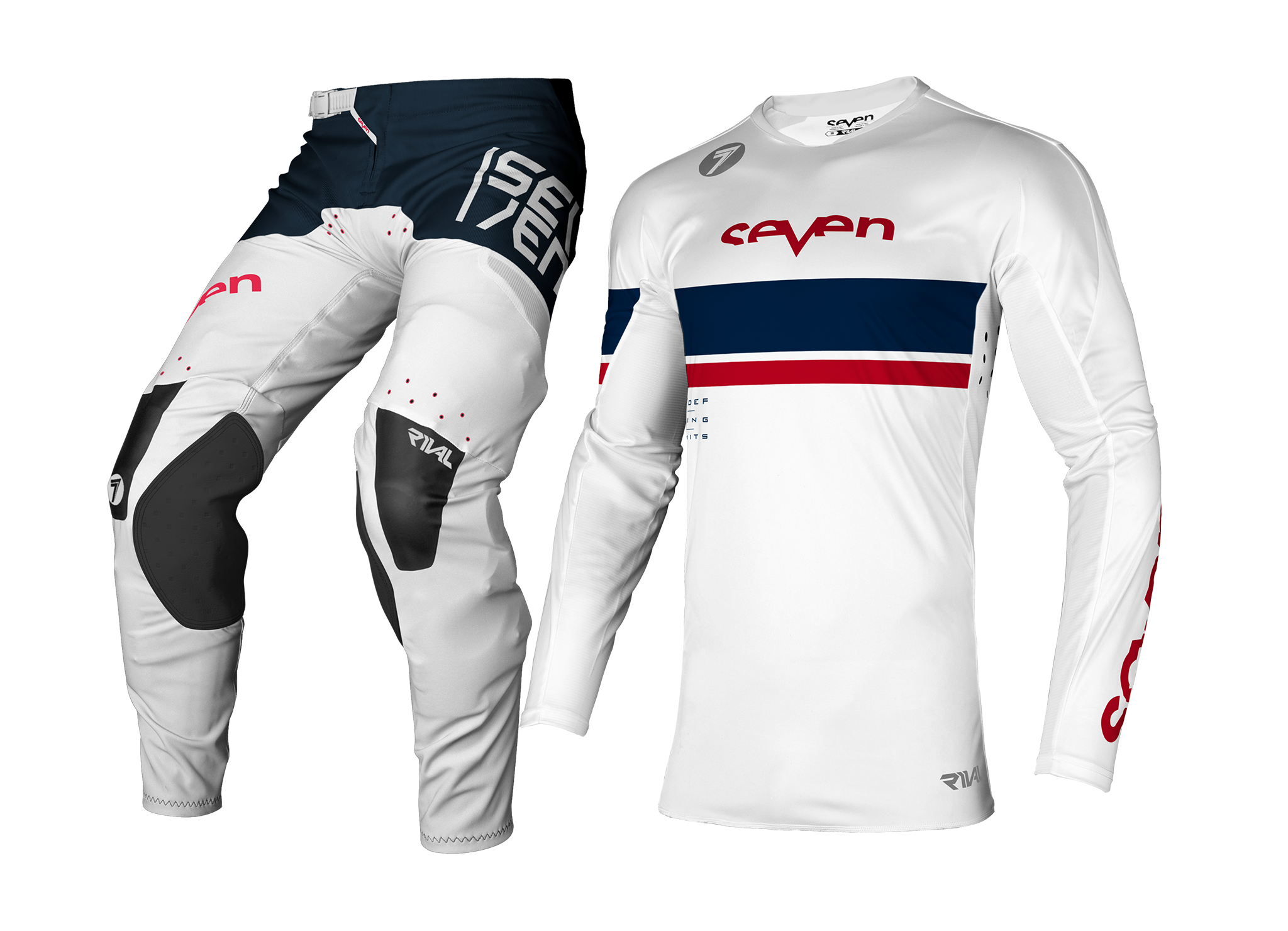 Seven Motocross Gear Rival Vanquish - White