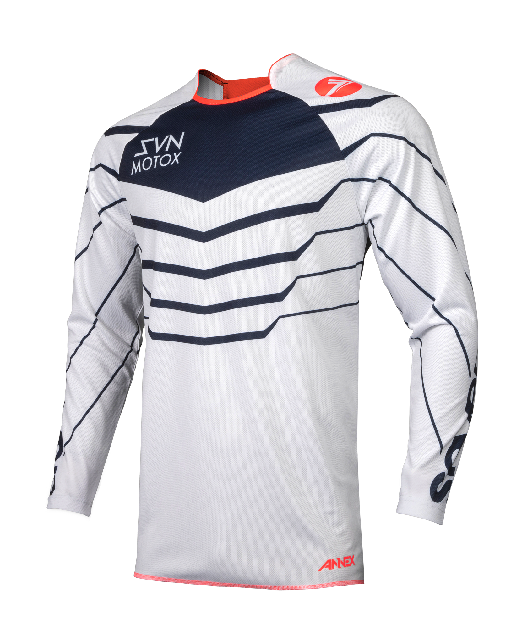 Seven Youth Motocross Jersey Annex Exo - Coral / Navy