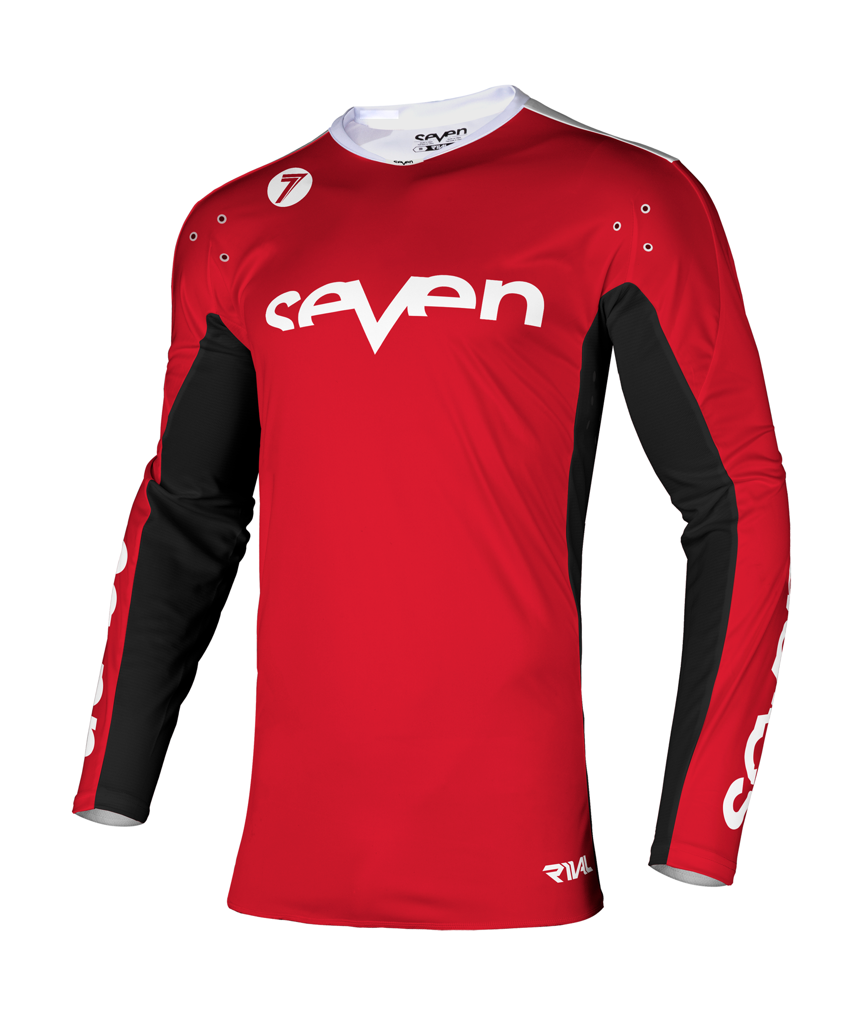 Seven Youth Motocross Jersey Rival Staple - Red