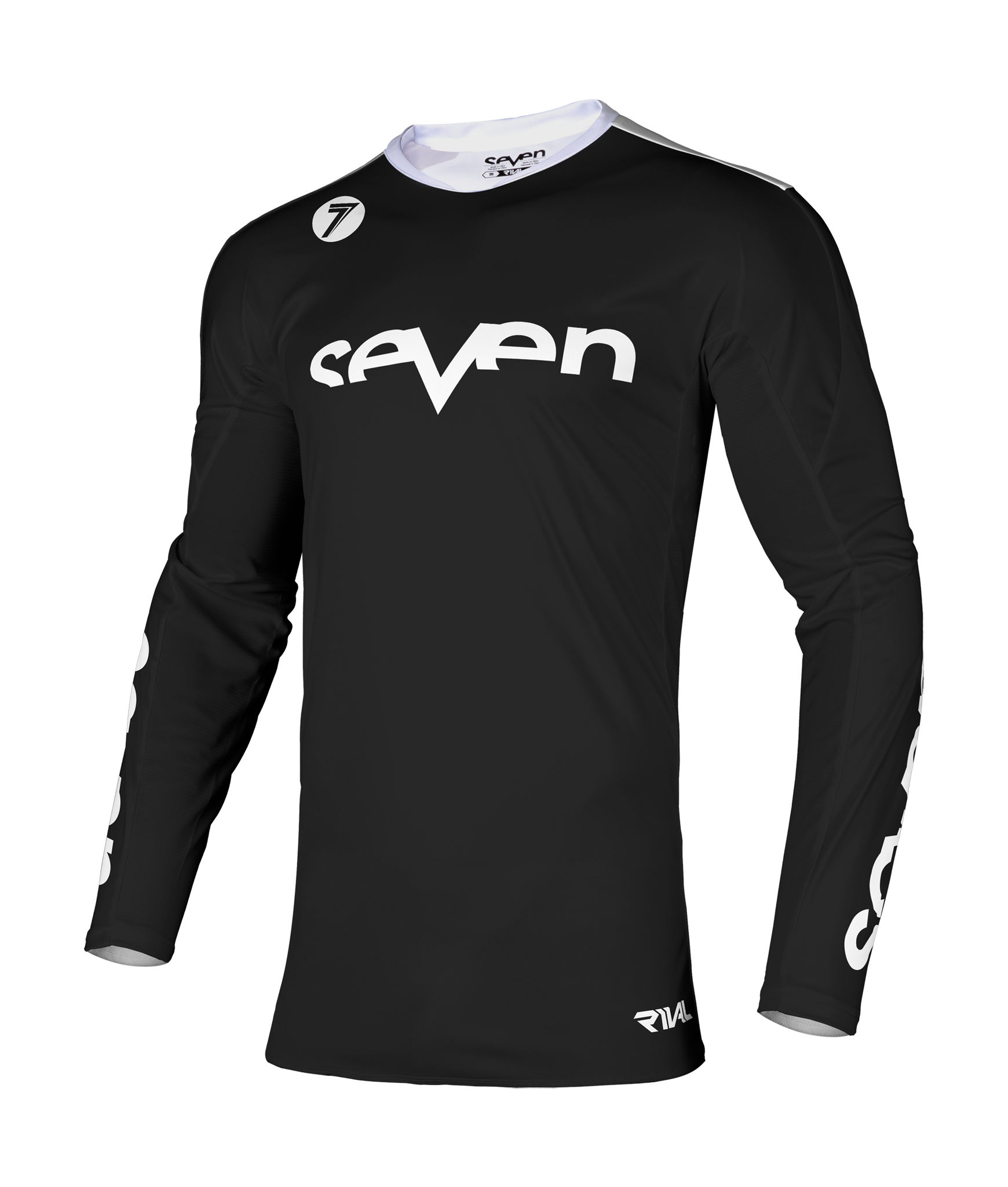 Seven Youth Motocross Jersey Rival Staple - Black