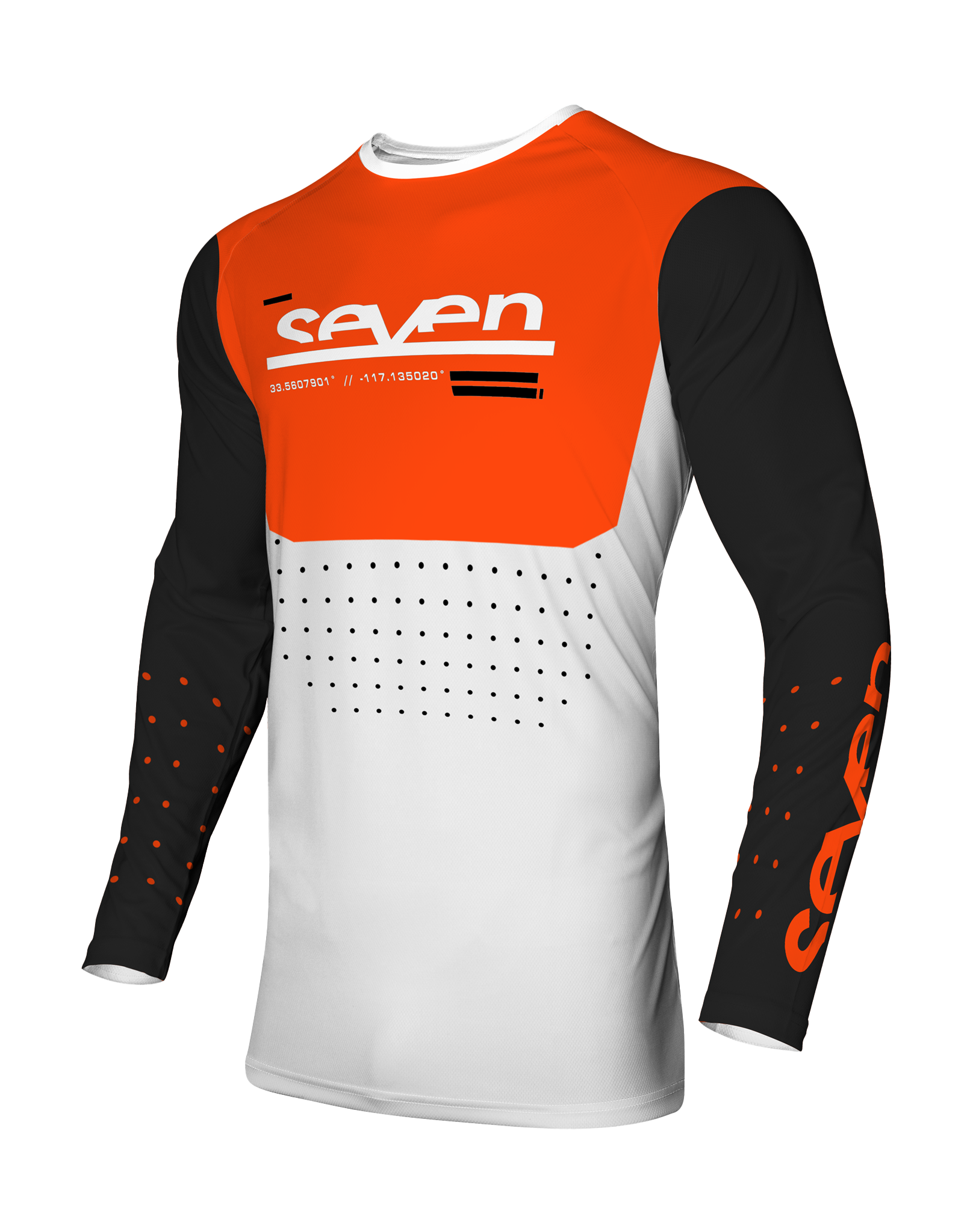 Seven Youth Motocross Jersey Vox Aperture - White / Orange
