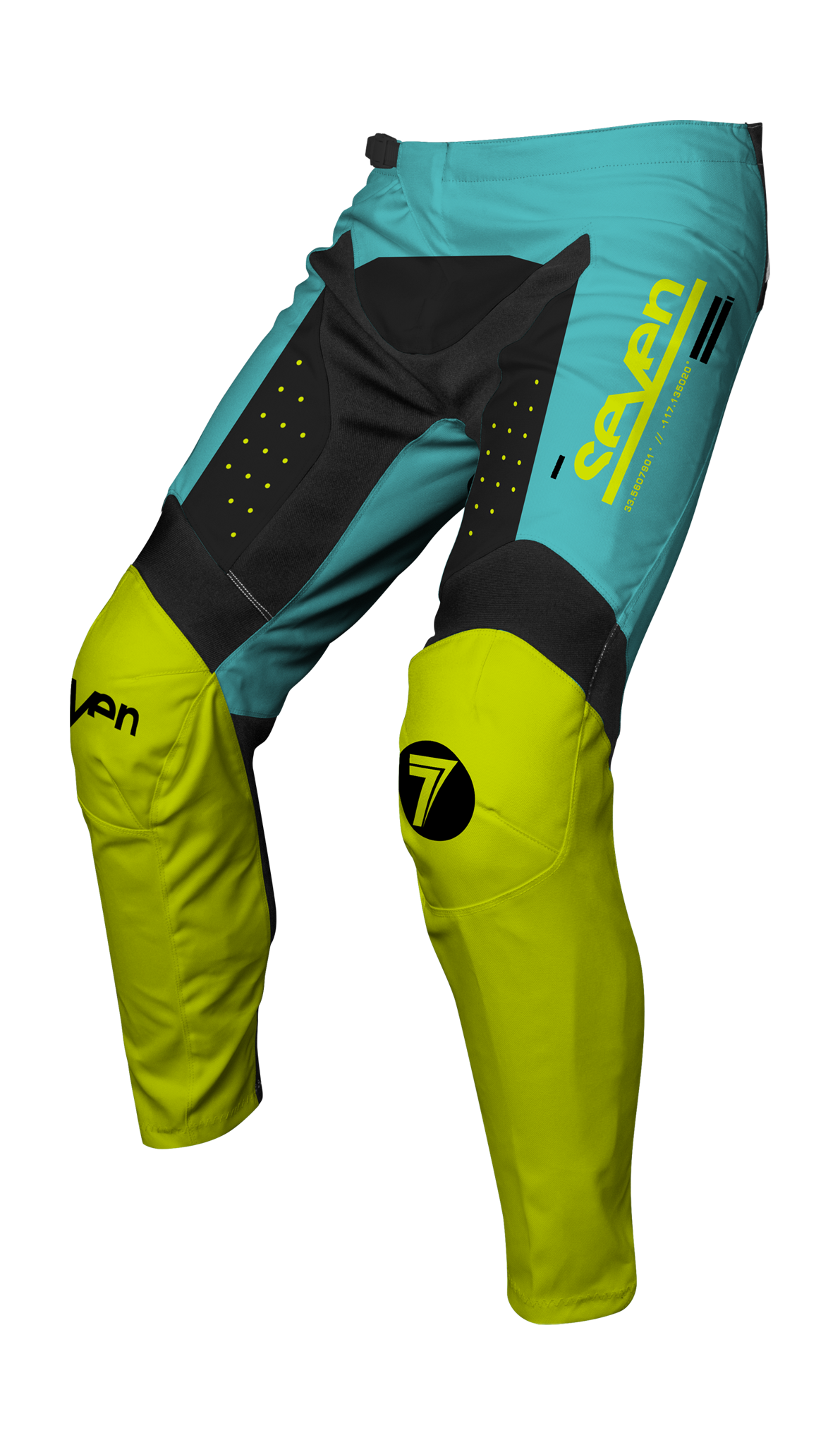 Seven Youth Motocross Pants Vox Aperture - Flo Yellow / Blue