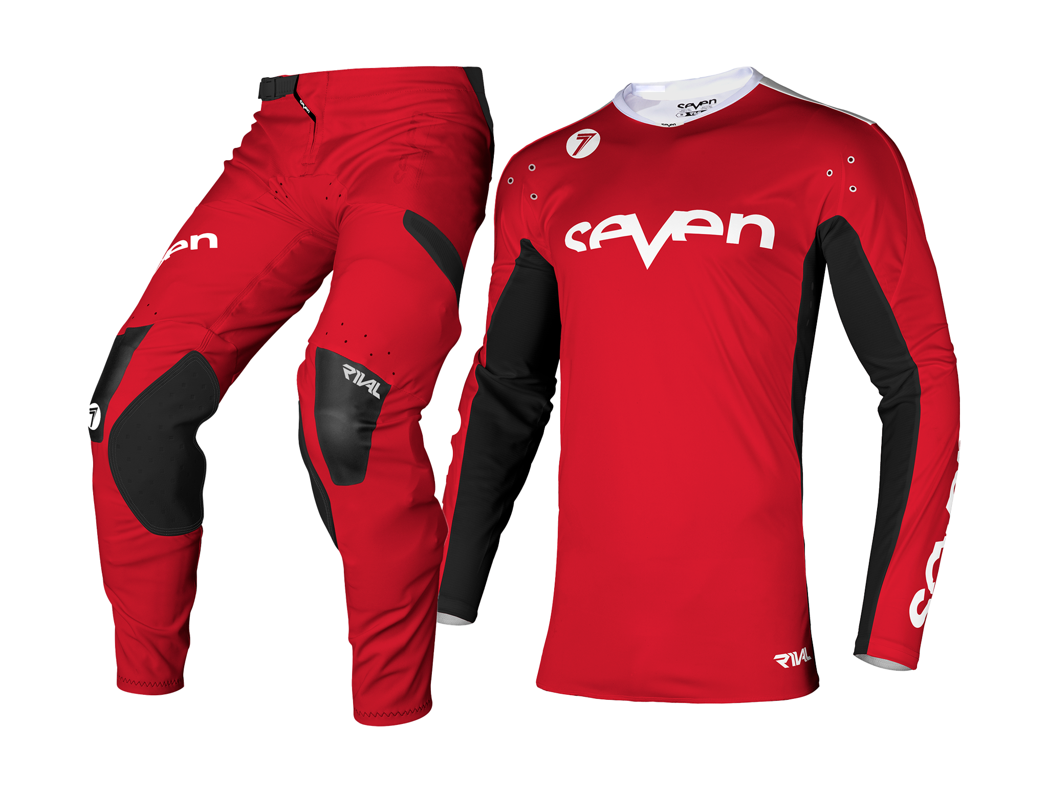 Seven Youth Motocross Gear Rival Staple - Red