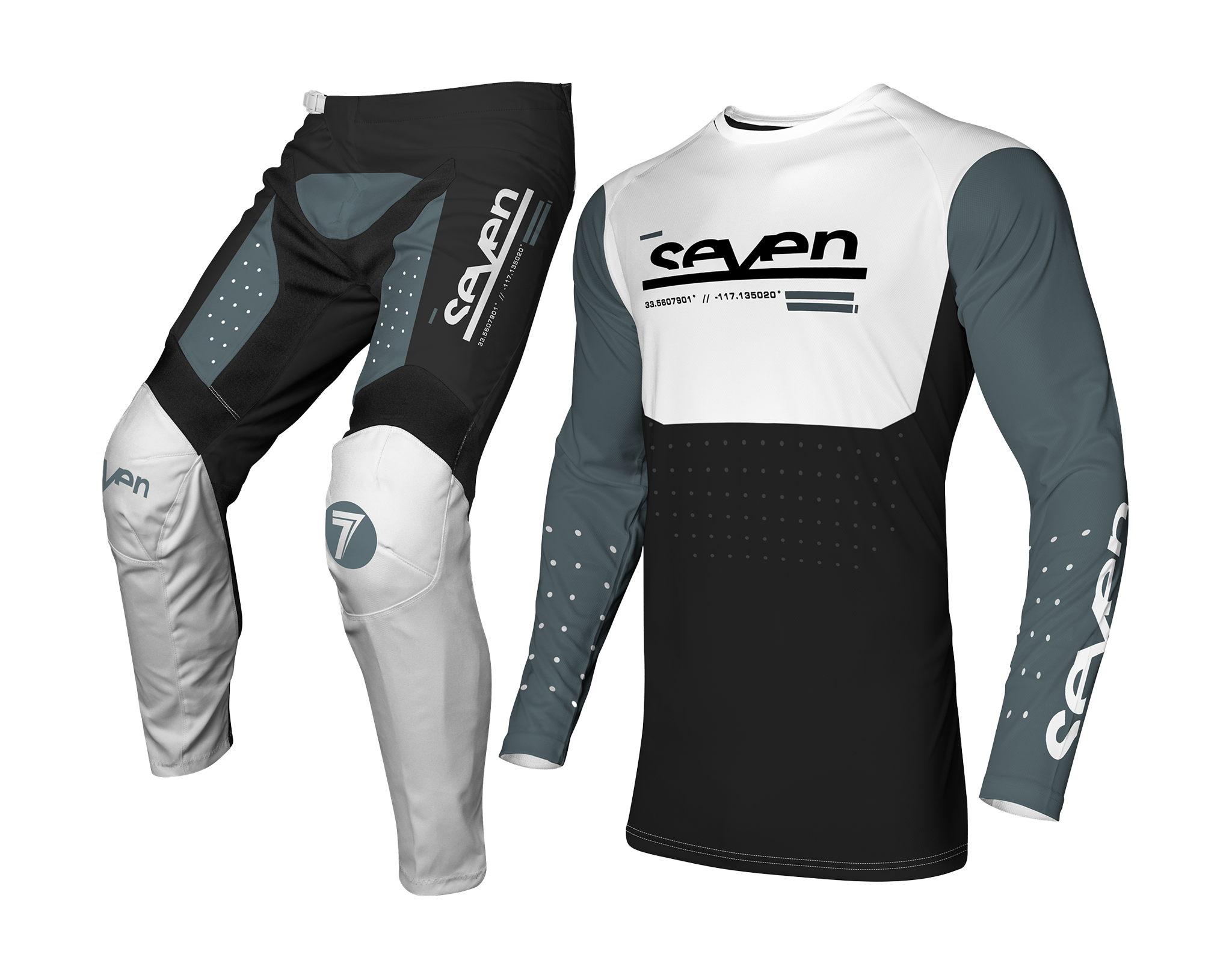 Seven Youth Motocross Gear Vox Aperture - Lead / Black