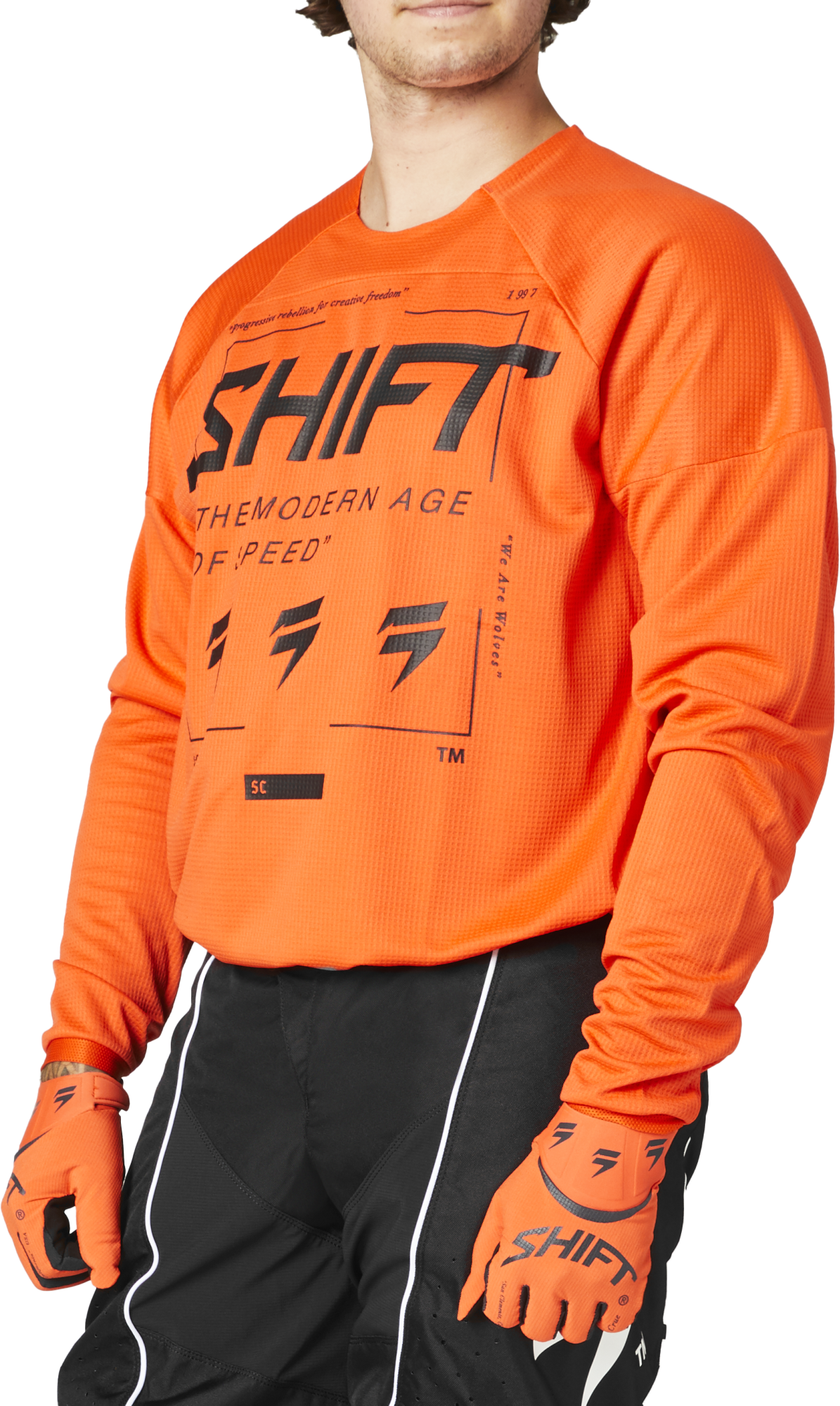Shift Motocross Jersey WHIT3 Label Bliss - Blood Orange