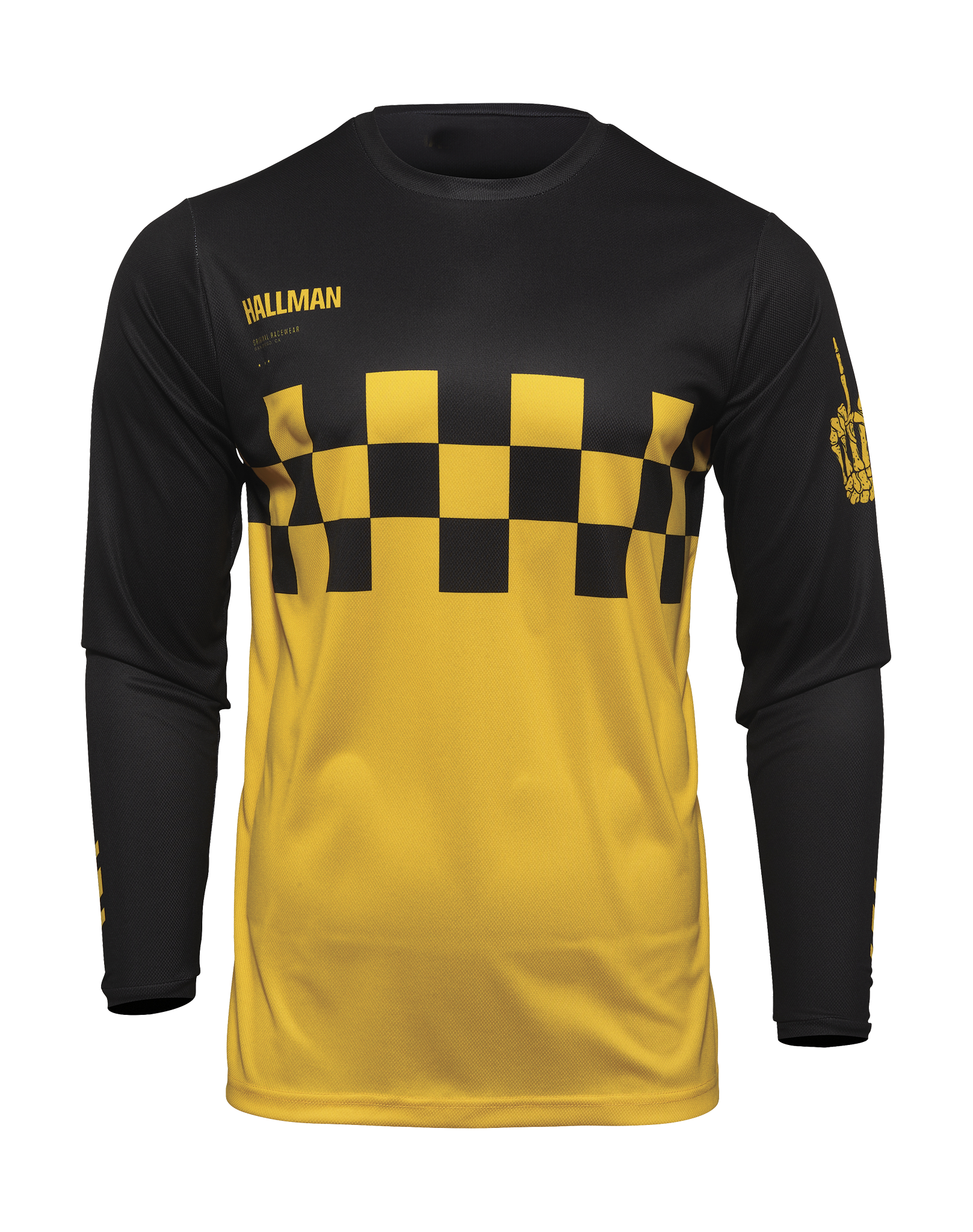 Thor Motocross Jersey 2026 Hallman Differ Cheq - Yellow / Black
