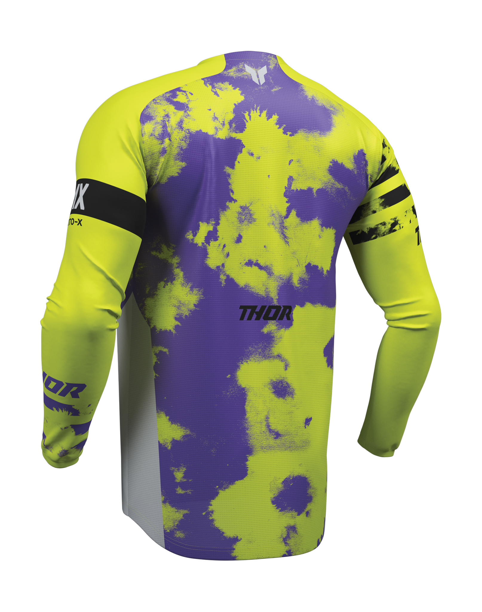 Thor Motocross Jersey 2026 Launchmode Bleach - Grey / Acid