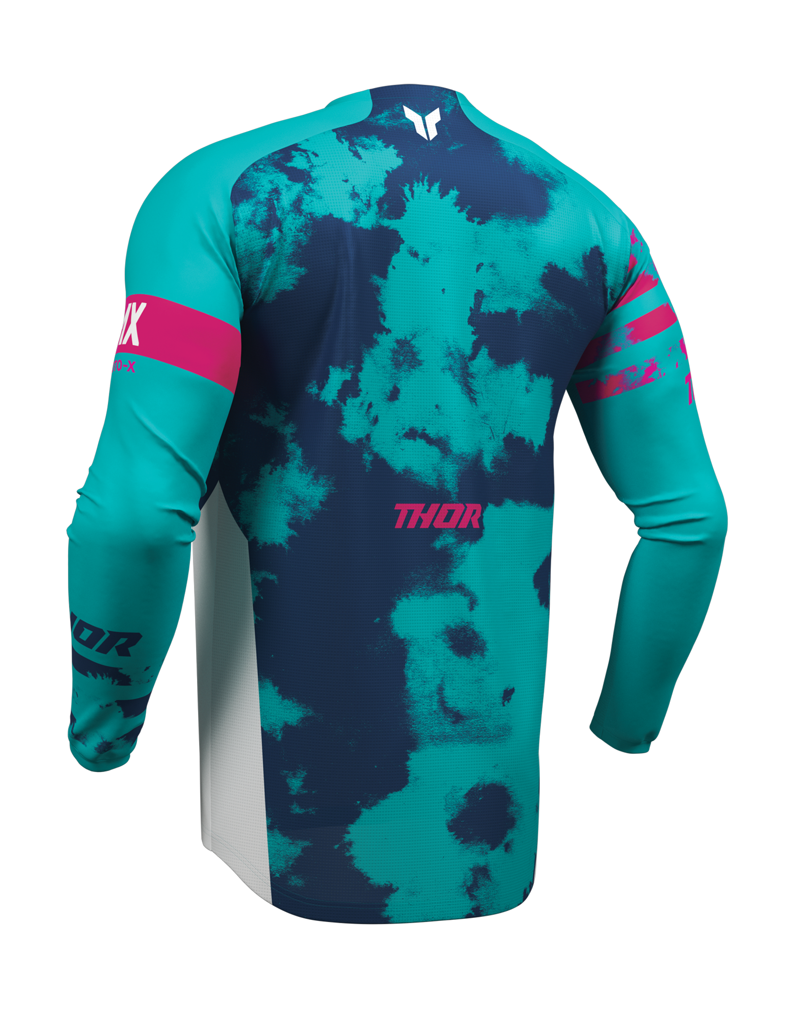 Thor Motocross Jersey 2026 Launchmode Bleach - White / Aqua