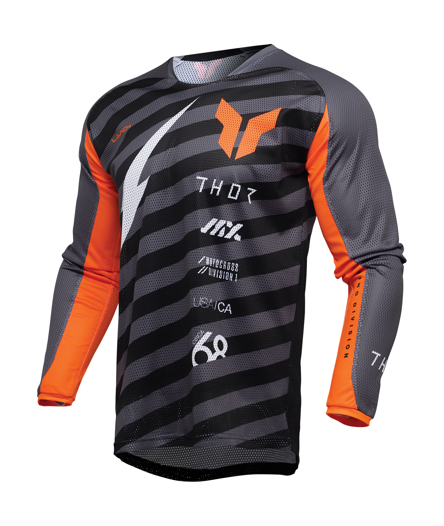 Thor Motocross Jersey Launchmode Air Raid - Charcoal / Black
