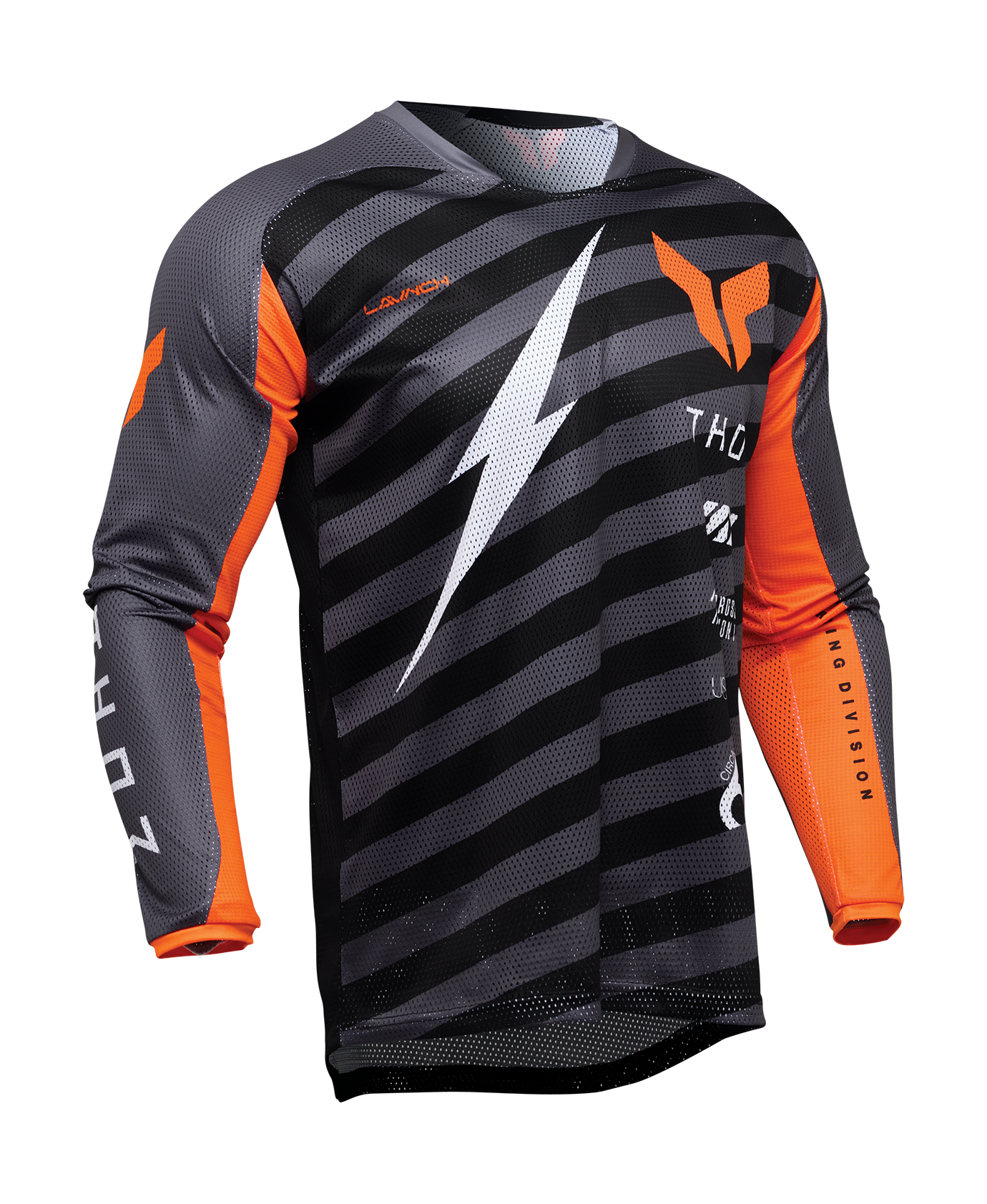 Thor Motocross Jersey Launchmode Air Raid - Charcoal / Black