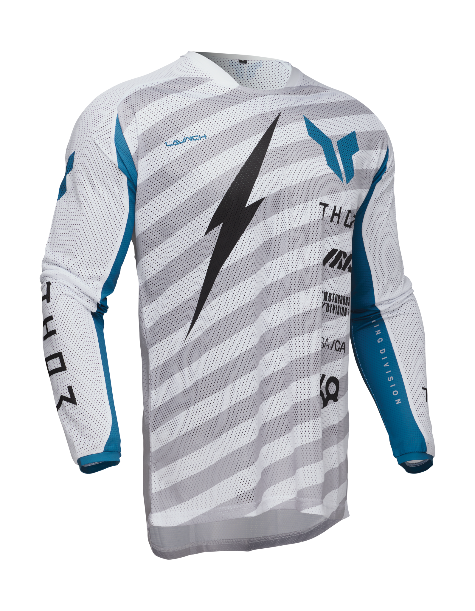 Thor Motocross Jersey Launchmode Vented Raid - White / Grey
