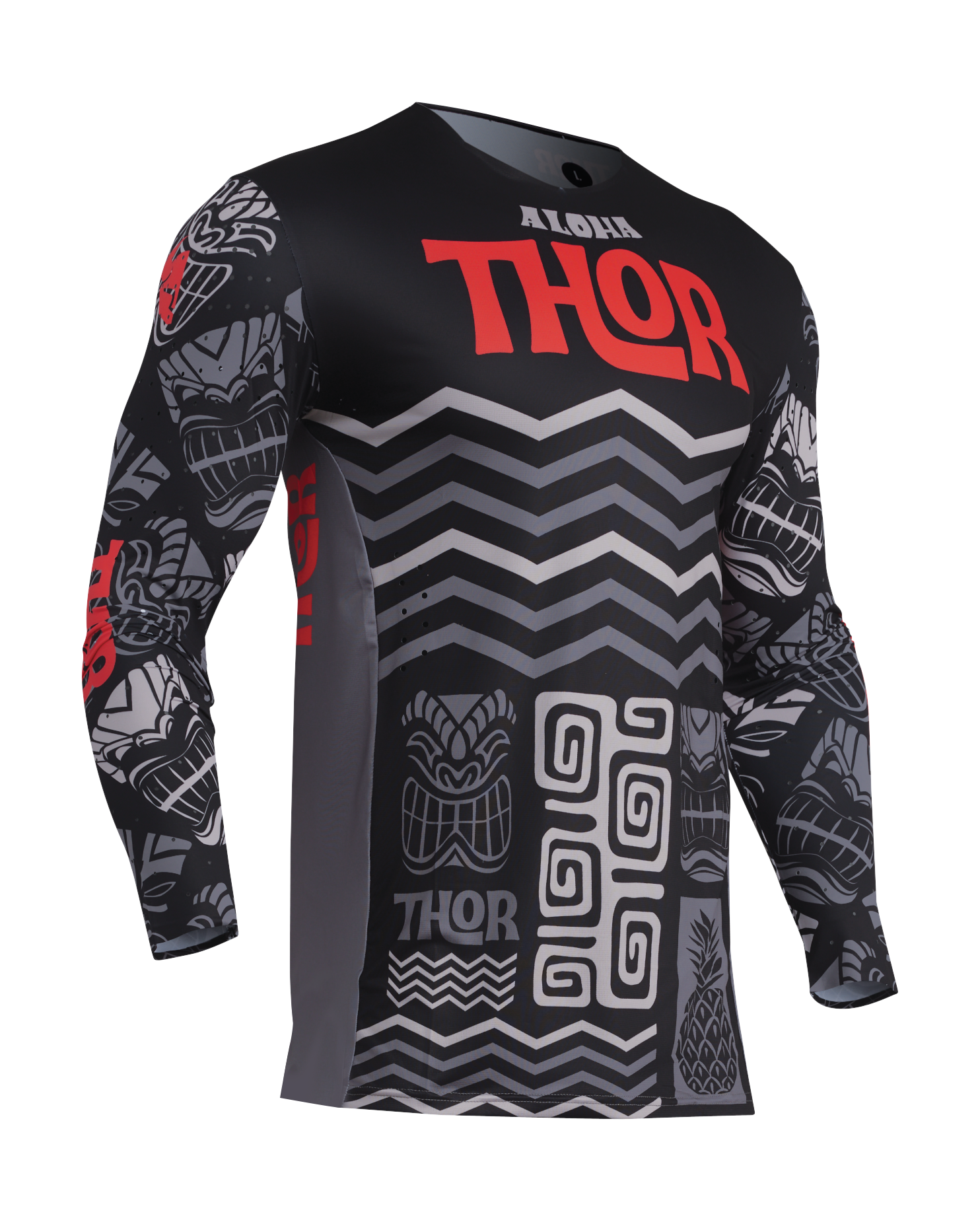 Thor Motocross Jersey Prime Aloha - Black / Grey