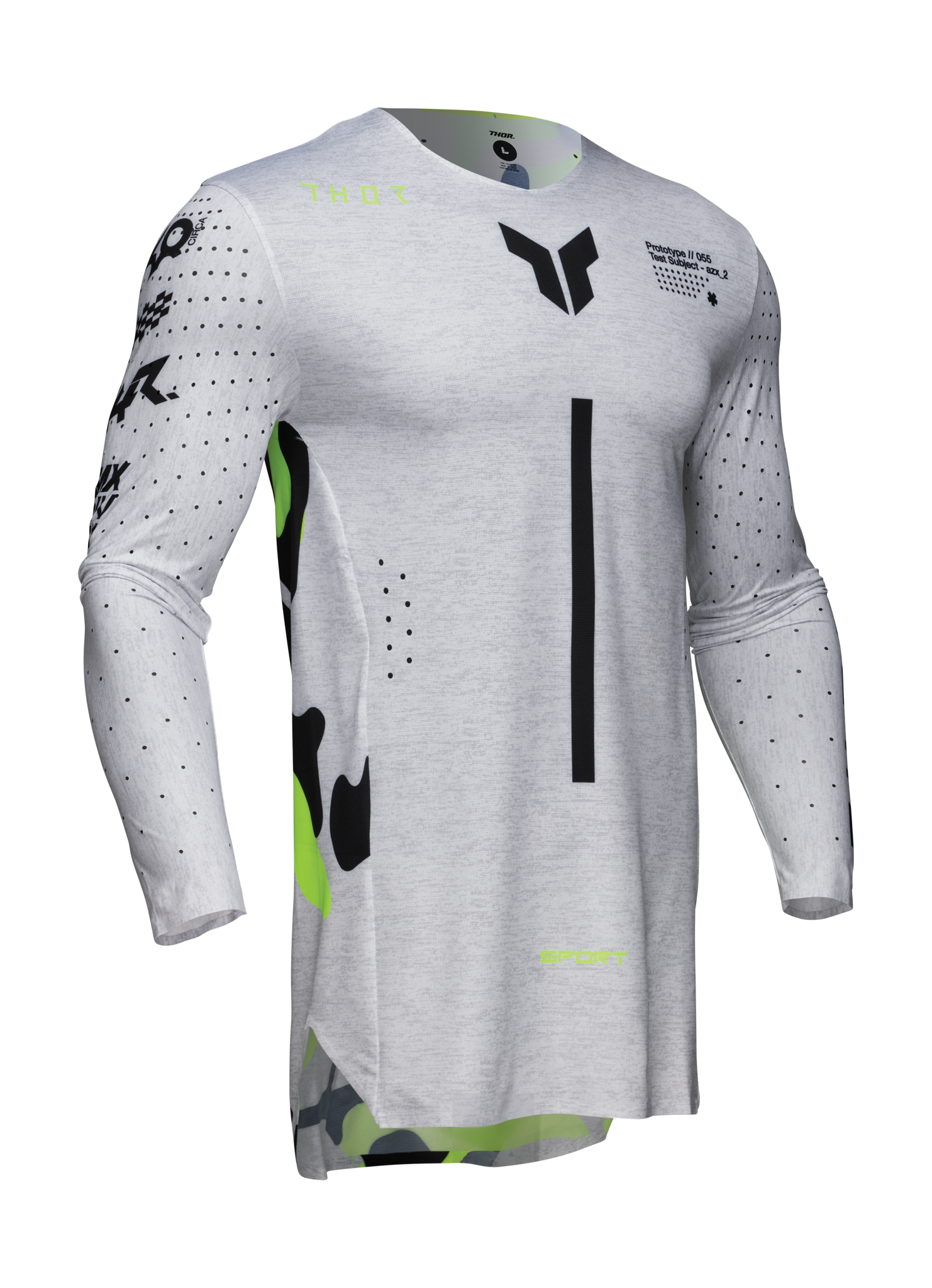Thor Motocross Jersey Sportmode Riot - White / Acid