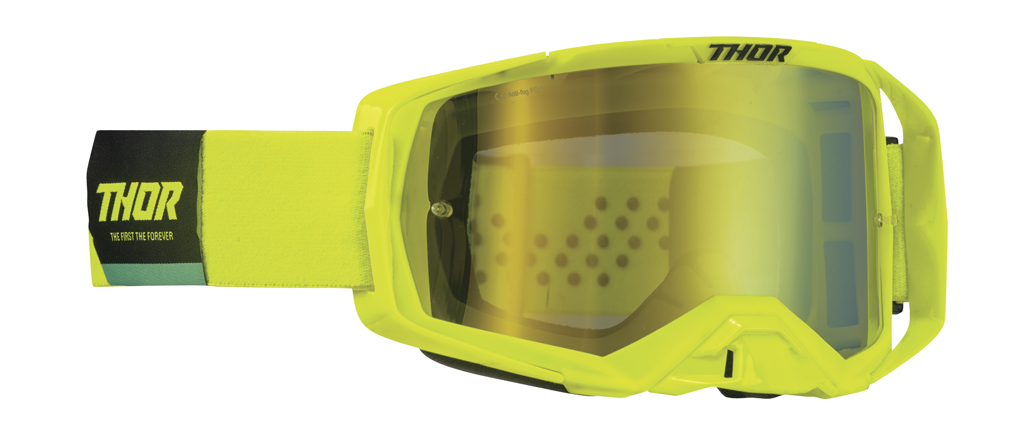 Thor Motocross Goggle Activate - Acid / Black - Mirror Lime Green
