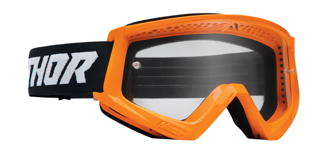 Thor Motocross Goggle Combat Racer - Flo Orange / Black - Clear