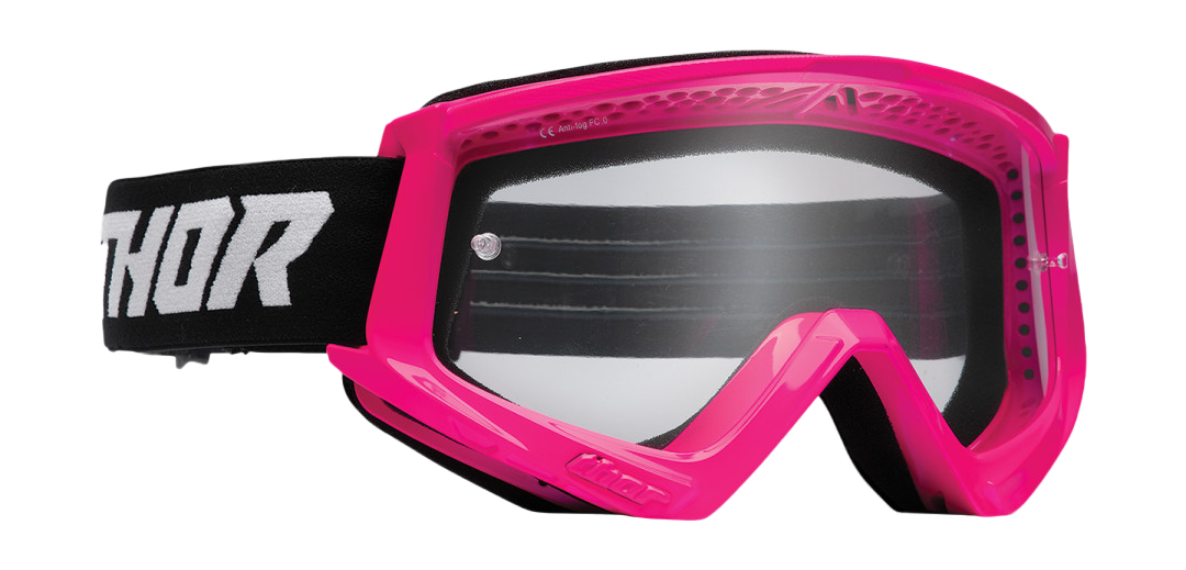 Thor Motocross Goggle Combat Racer - Flo Pink / Black - Clear