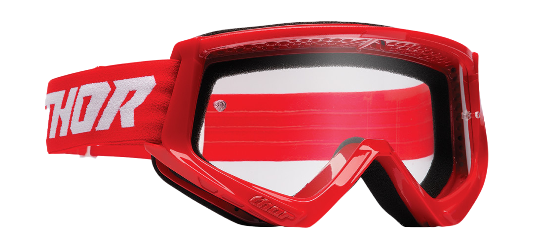 Thor Motocross Goggle Combat Racer - Red / White - Clear