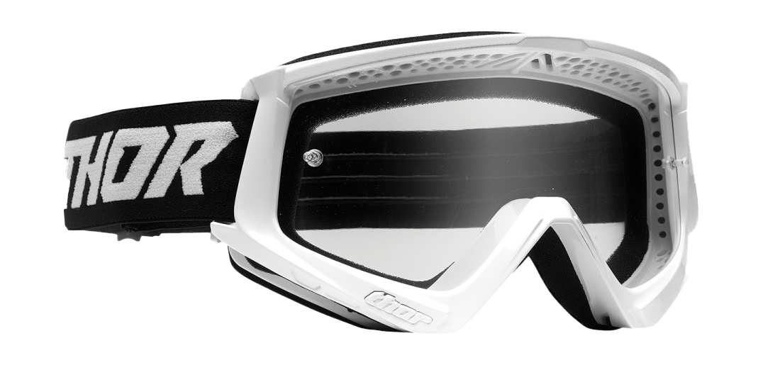 Thor Motocross Goggle Combat Racer - White / Black - Clear