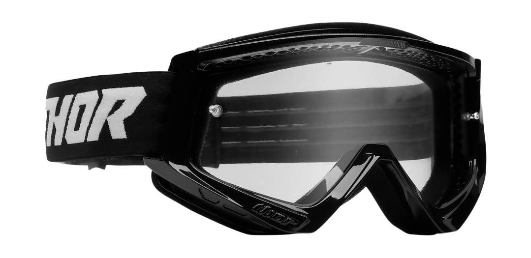 Thor Motocross Goggle Combat Racer - Black / White - Clear