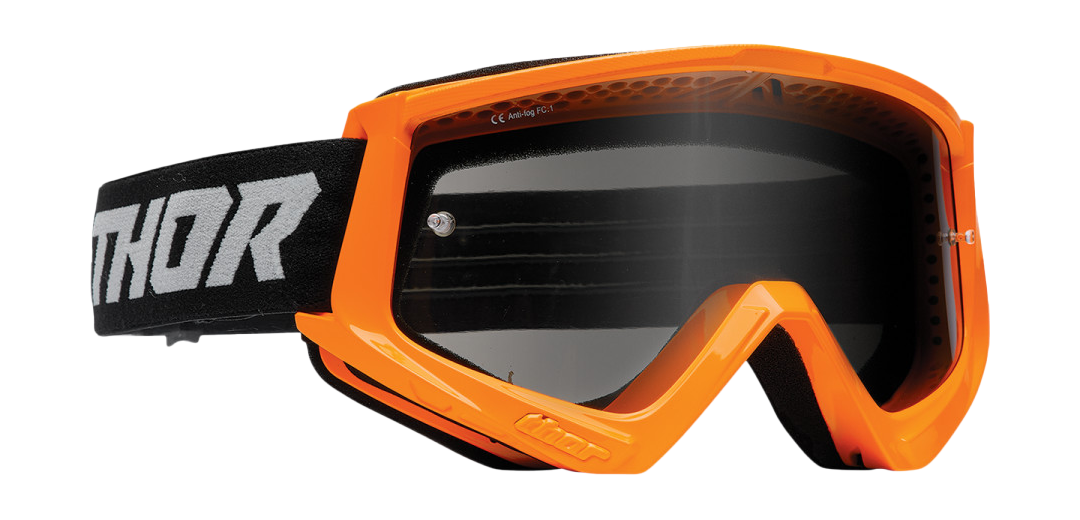 Thor Motocross Goggle Combat Sand Racer - Flo Orange / Grey - Smoke